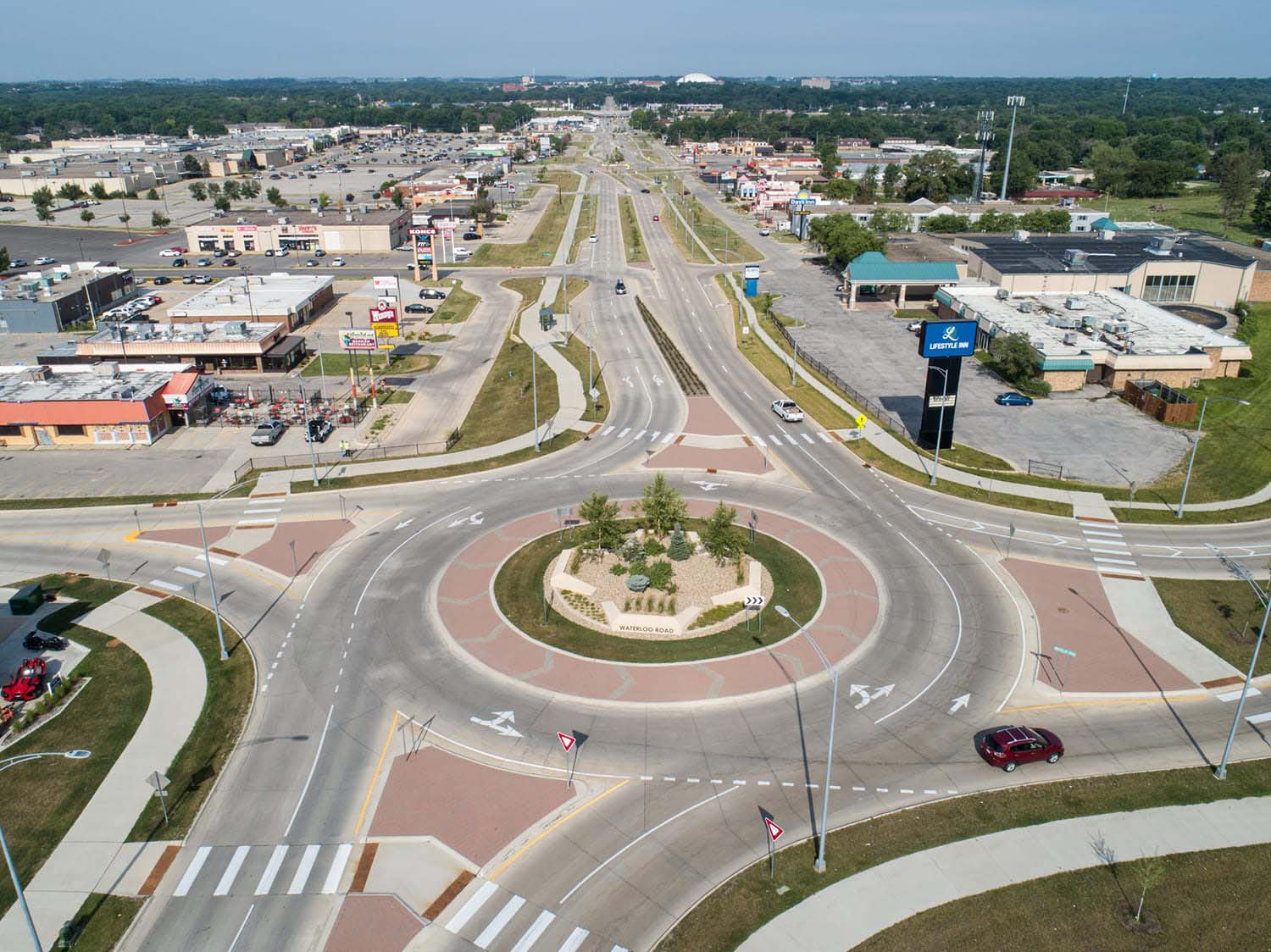 roundabout aerial photo
