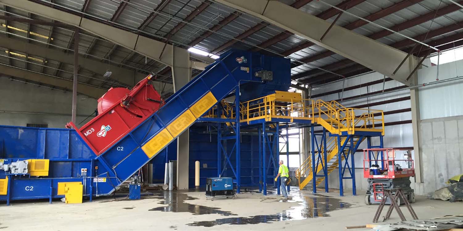 conversion drom dual to single stream recycling