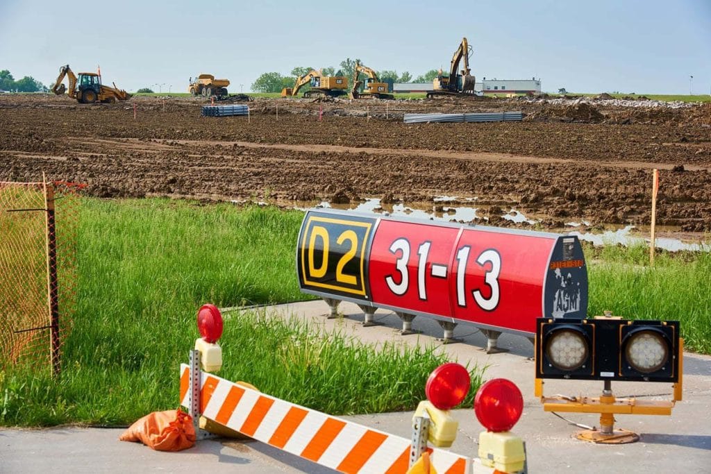 Airport runway construction