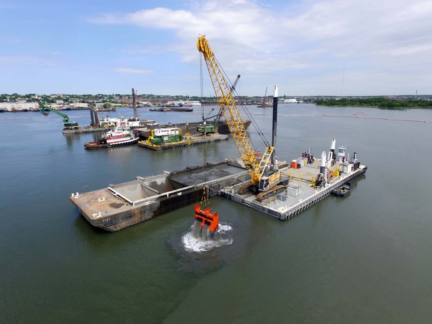 Dredging for Confined Aquatic Disposal (CAD Cell) and Re-use of Dredged Material