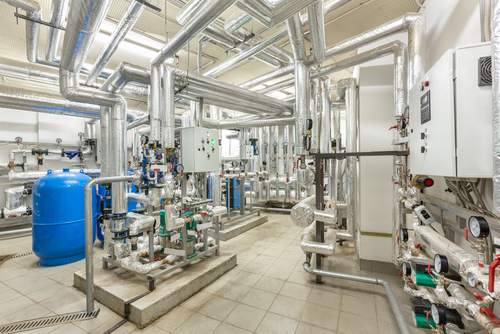 Interior Of An Industrial Boiler House Technological Unit