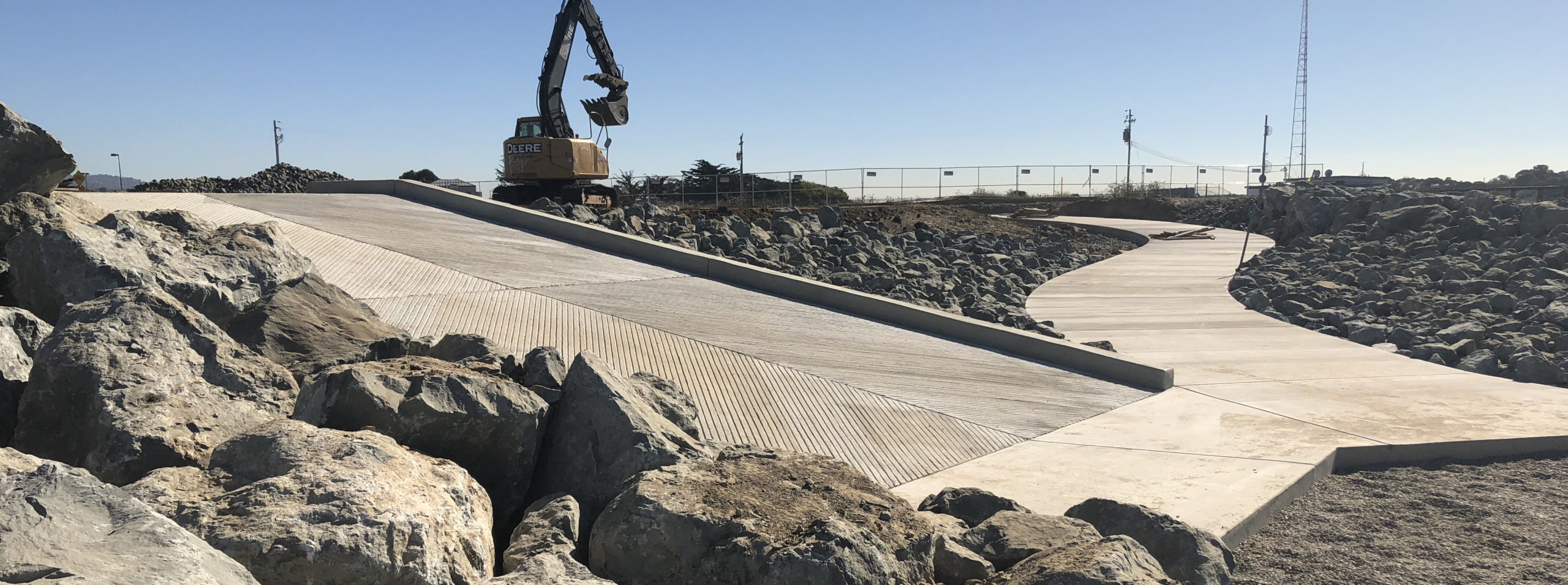 Constructing accessible ramp at Point Isabel