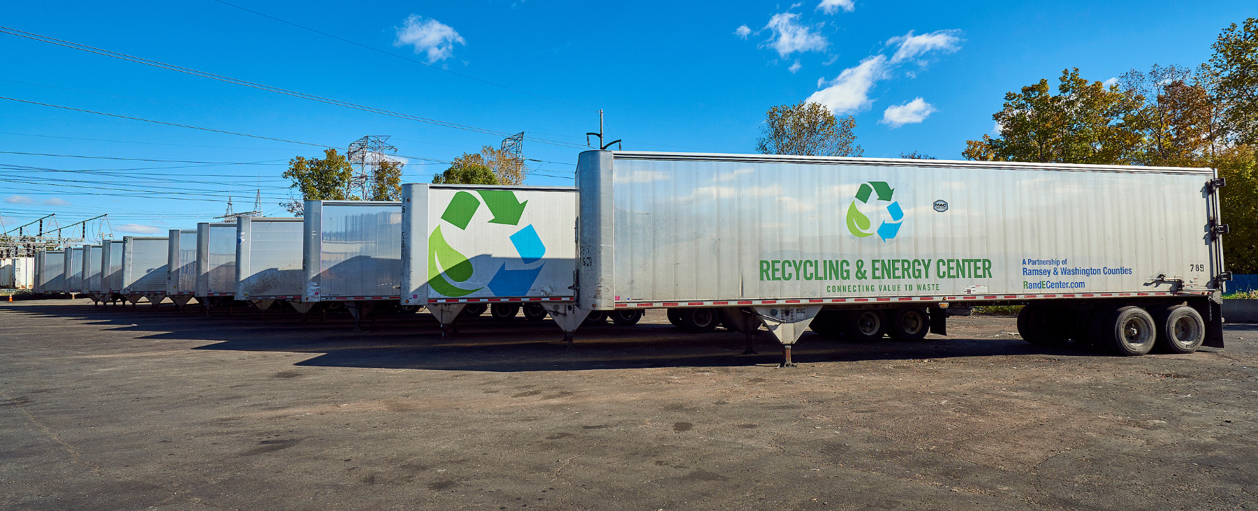 Trucks used for municipal recycling and solid waste collection.