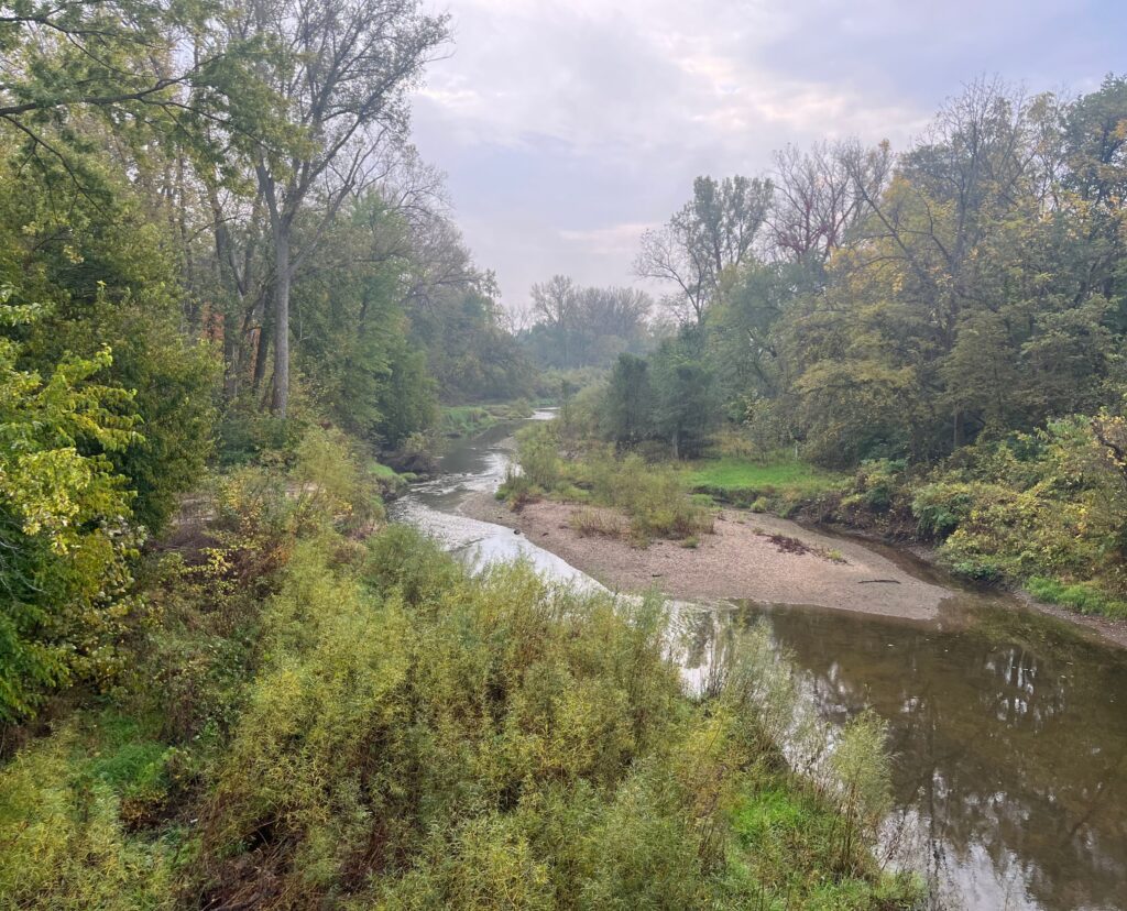 Stream restoration and mitigation at Fourmile Creek in Ankeny, Iowa.