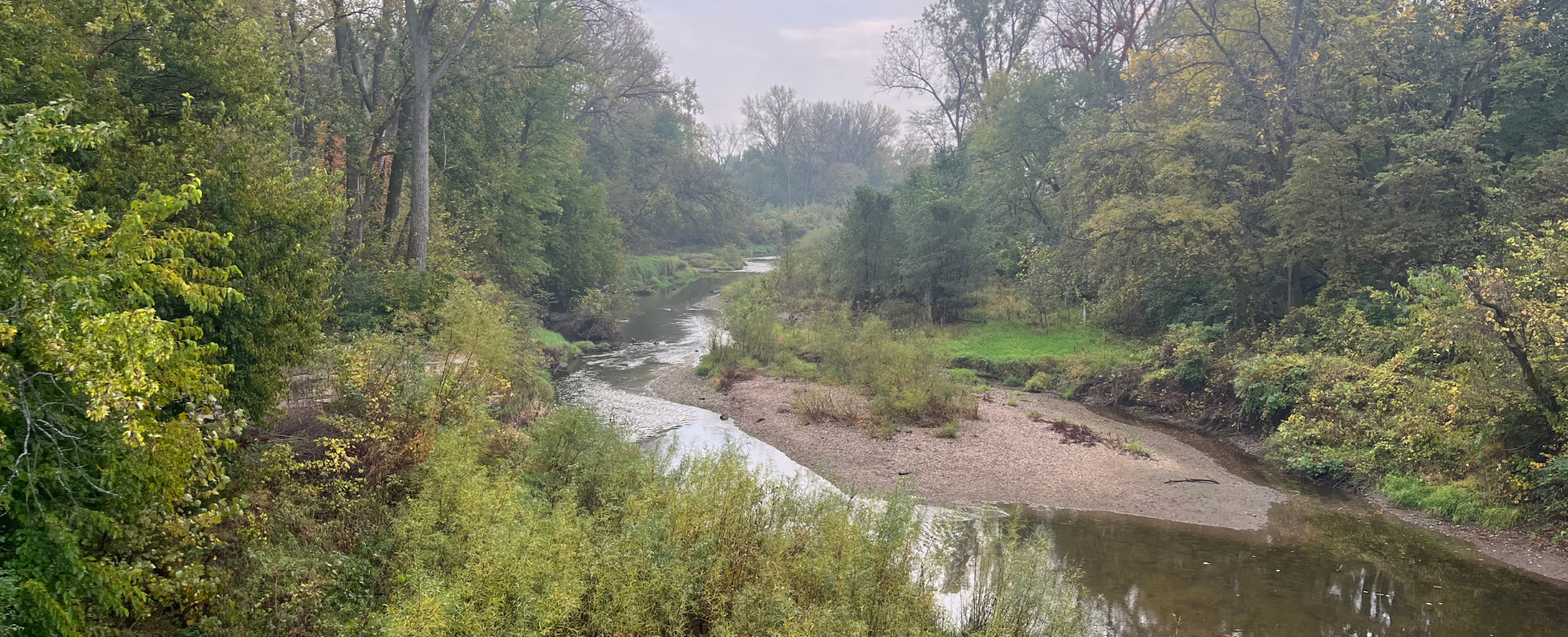Stream restoration and mitigation at Fourmile Creek in Ankeny, Iowa.